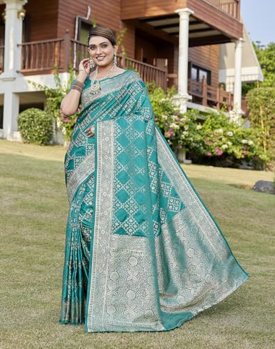 Image of Yashika Women's Pure Kanjivaram Silk Saree Soft Banarasi Style Wedding With Blouse Piece | Saree For Women | New Sari