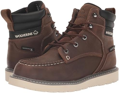 Wolverine Men's Trade Wedge Waterproof Steel Toe 6" Construction Boot, Sudan Brown, 11.5 X-Wide | Image 6