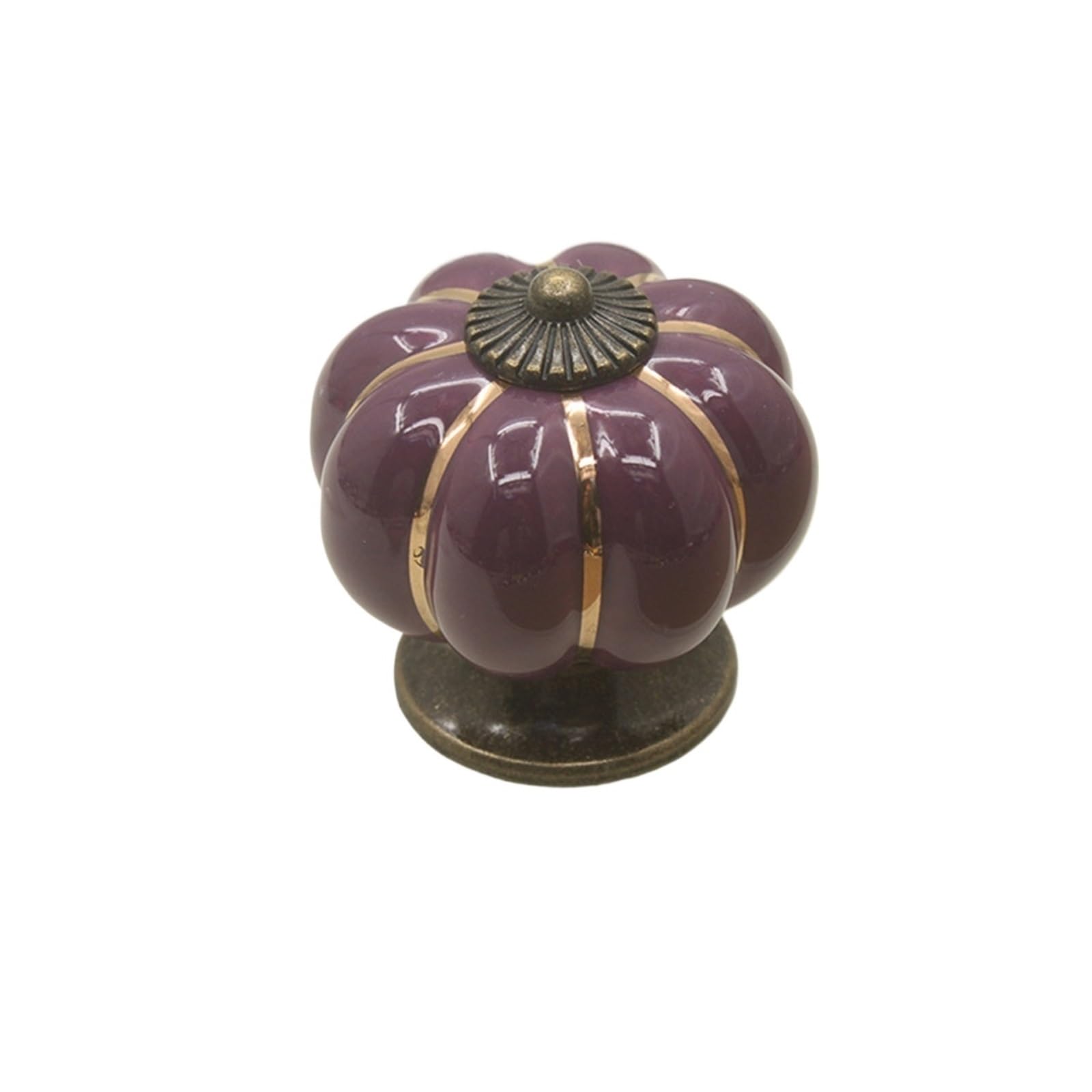 Kifsdlf Color2 2Pcs Ceramic Pumpkin Cabinet Knob Drawer Furniture Handles Single Hole Door Pulls Wardrobe Closet Hardware For Cupboard Wardrobes Furniture(Color2)