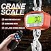 Digital Crane Scale, 0.1kg High Precision High Task Industrial Hanging Scales with Remote and Temperature Humidity Function, Kg Lb N Viss Jin Unit (1000kg)