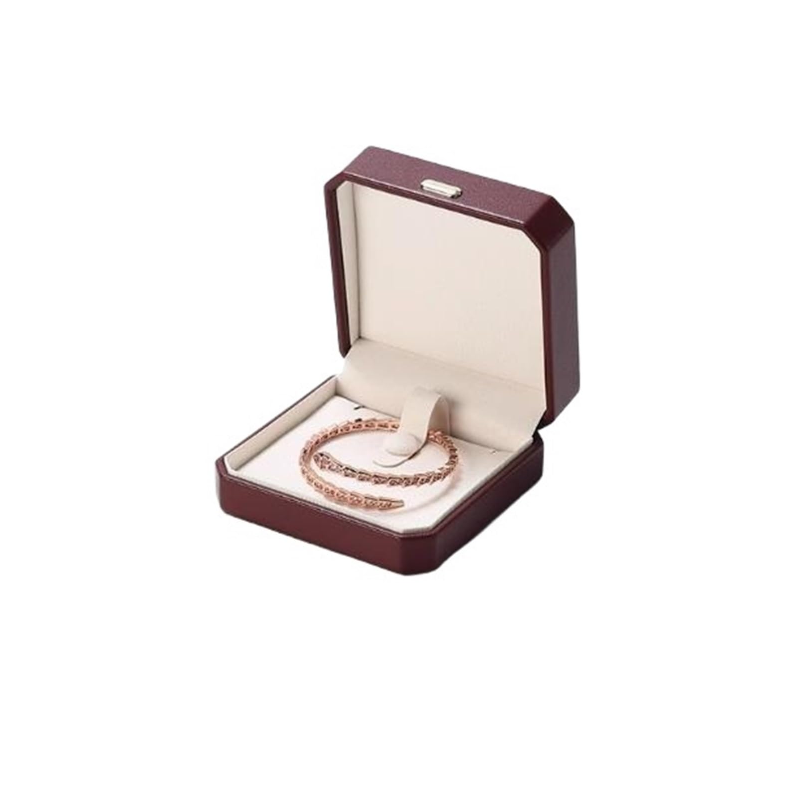 WWYYZAYC Jewelry Ring Box Leather Octagonal Earnail Necklace Pendant Bracelet Packaging(Color 3)