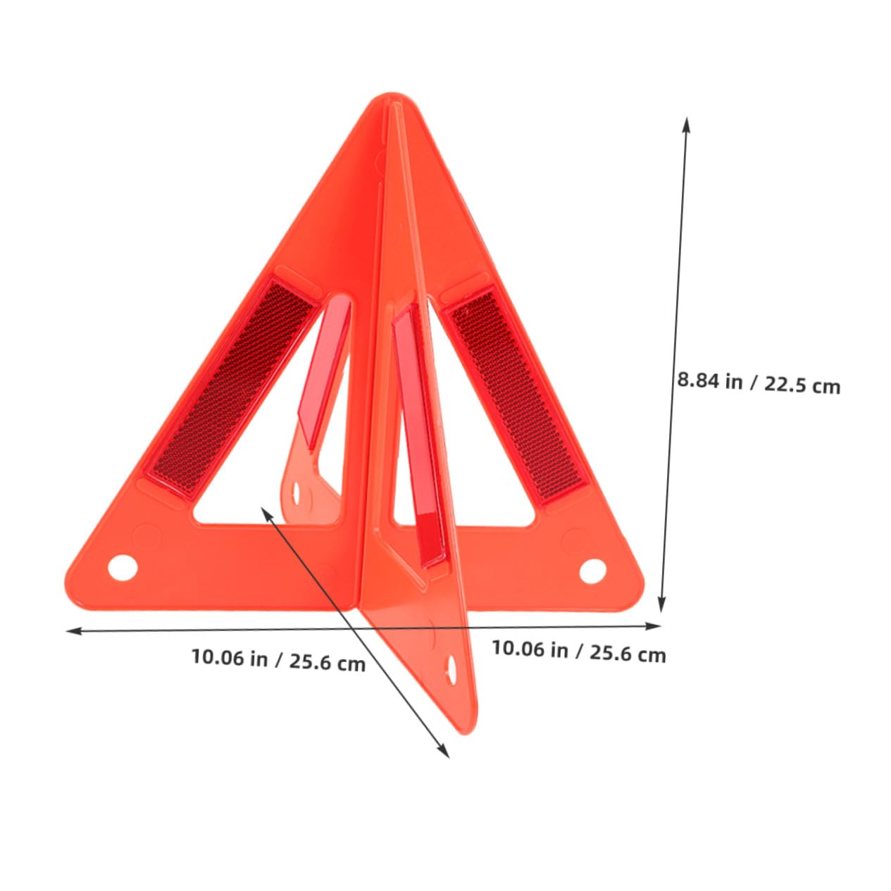 Triángulo de Advertencia para Coches Rojo de Plástico, 5 Piezas