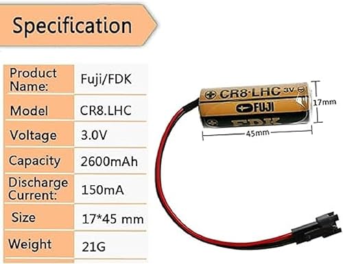 Miniatura 2 de BUCADU Paquete de 5 baterías CR8.LHC 17450 de 3 V 2600 mAh, no recargable, repuesto para limpiador automático de inodoro Toto CR8-LHC TH559EDV410R