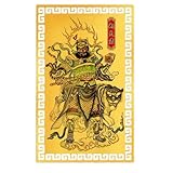 Tarjeta Del Dios Chino De La Riqueza | Decoración Dorada Portátil De Cobre | Decoración China Del Dios De La Riqueza - Para Hombres, Mujeres, Jóvenes, Papá, Abuela, Abuelo, Esposa, Marido,