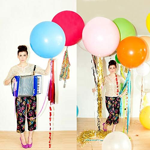 Miniatura 5 de Globos de látex gigantes de 36 pulgadas, globos redondos de color verde lima pastel para cumpleaños, bodas, recepciones, festivales, decoración de