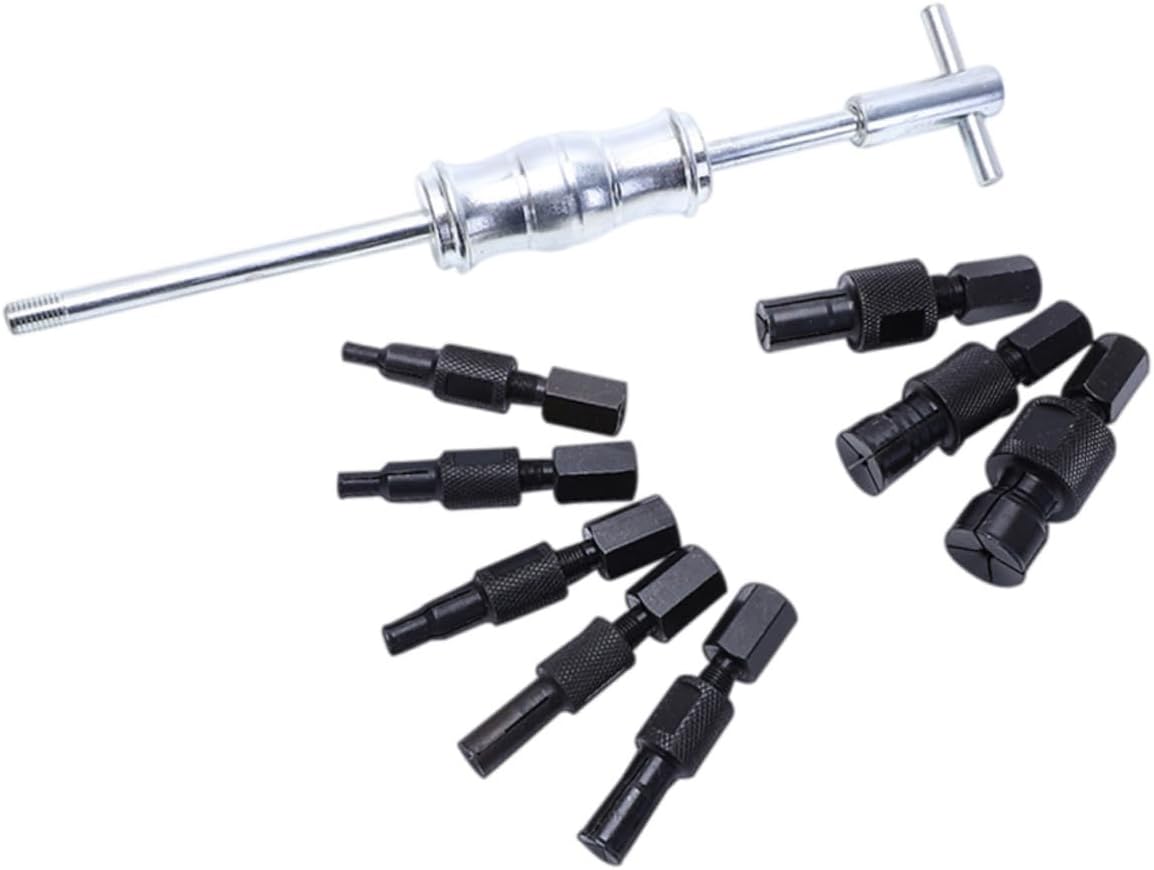 Mobestech 9-Piece Bearing Puller Set Steel Bearing Extractor Tool for Auto Repair Inner Hole Remover Slide Hammer for Mechanic Use