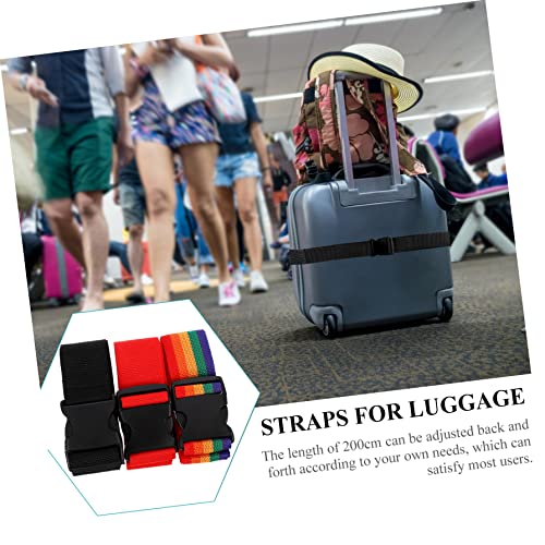 Yardenfun 3 peças com cordas de liberação, cinto elástico para serviço de viagem, colorido, conector