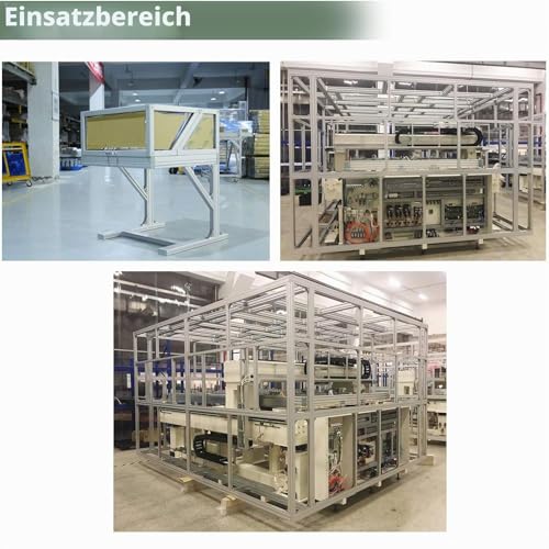 EYPINS 10X Winkelverbinder ALU, Winkel Befestigung Befestigungsmaterial Aluprofil 30x30 30x60 Nut 8 Raster Streben Aluminium Bauwinkel Möbelwinkel Eckwinkel für Aluminiumprofil, Strebenprofil, Schwarz