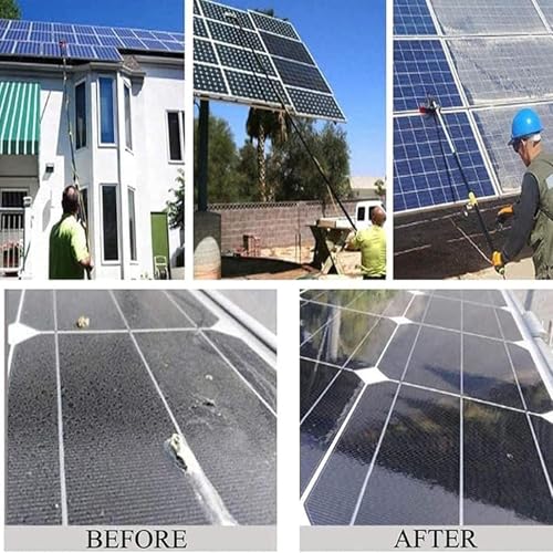 Cepillo de paneles solares de 35 cm con mango telescópico de 6 m para limpieza 3