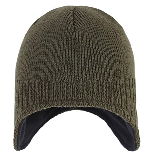 Image of Connectyle Mens Warm Winter Hats Fleece Lined Earflap Hat Daily Beanie Watch Cap