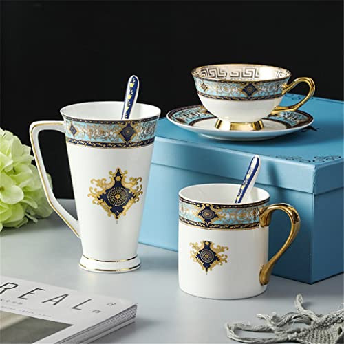 Taza de café Taza y taza de café europeo de la taza de la taza de regalo de tres piezas Juego de té de la tarde… - Imagen 4
