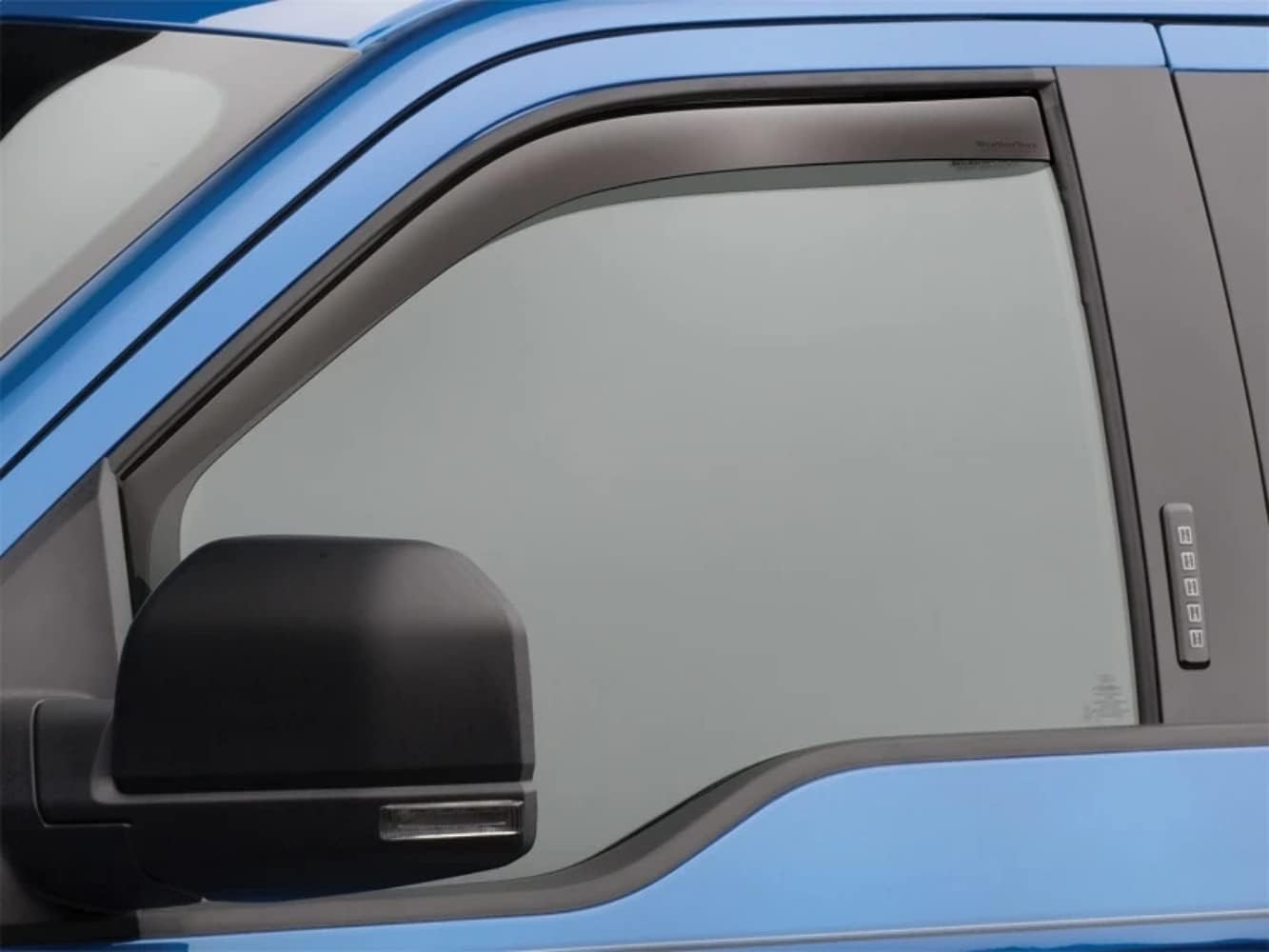 WEATHERTECH Side Window Deflector for Select Ford F-150, F-250, F-350, F-450, F550 - Front Pair, Dark Tint (80765)