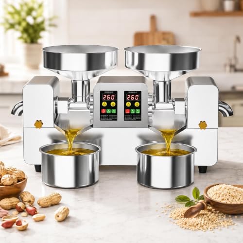 lealovengzh MáQuina Extractora De Aceite con Dos Motores, 8–18 Kg/h