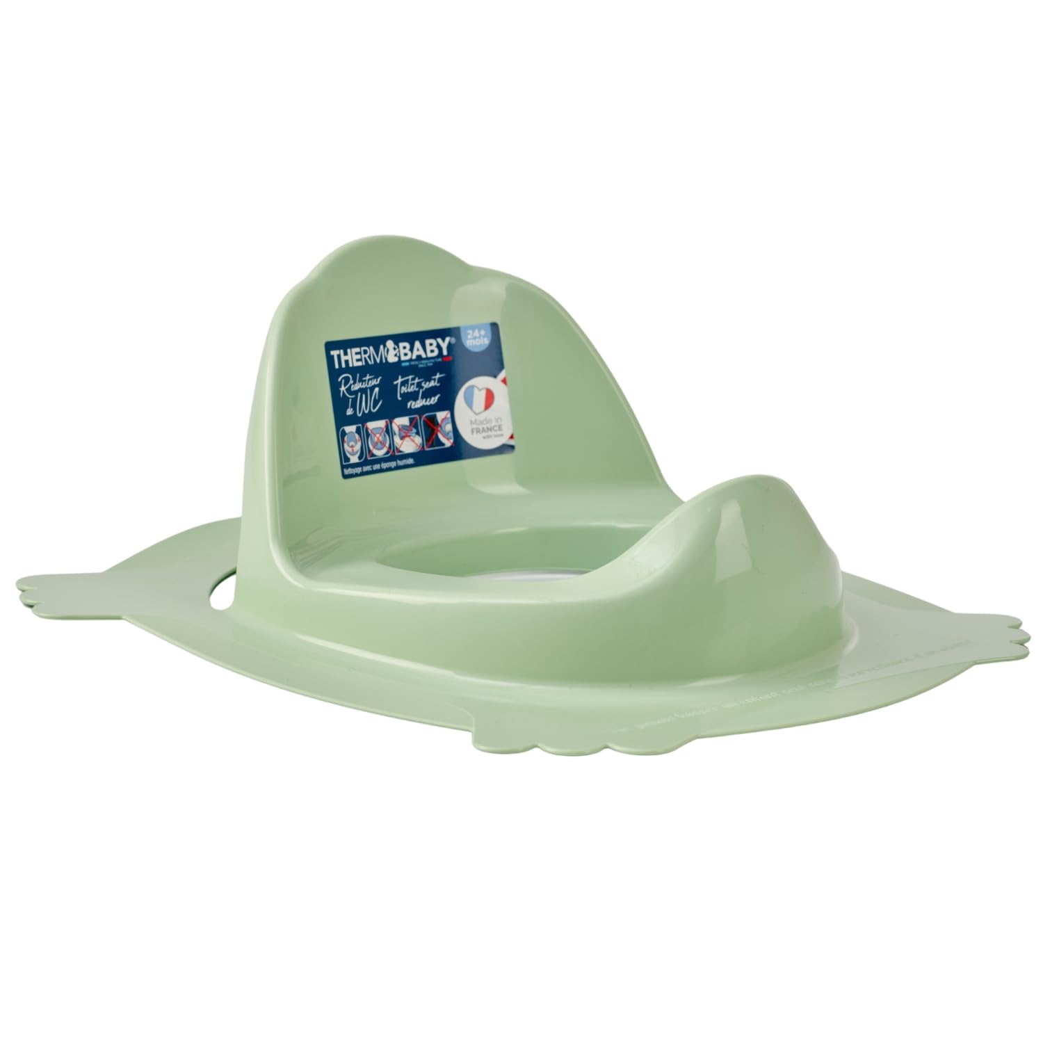 THERMOBABY – Reductor de inodoro LUXE – Higiene para bebés – Fabricado en Francia – Verde Celadón