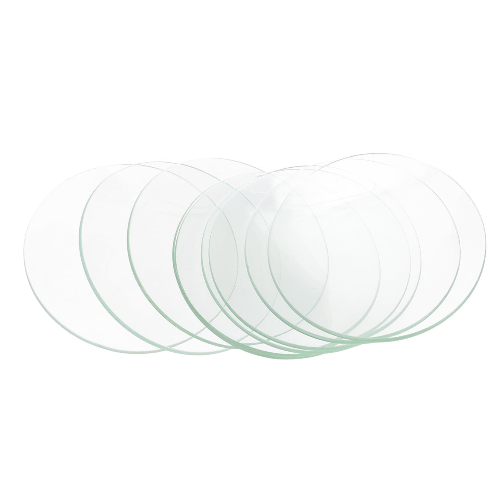 MAGICLULU de Vidrios de Reloj Planos Transparentes para Laboratorio 10 Piezas Material Sintético Resistente y Seguro Ideales para Clase de Química y Uso Escolar