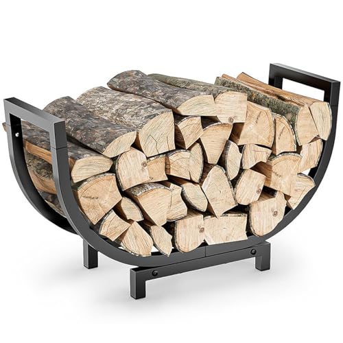 Support à bois de chauffage en métal robuste pour cheminée intérieure et camping