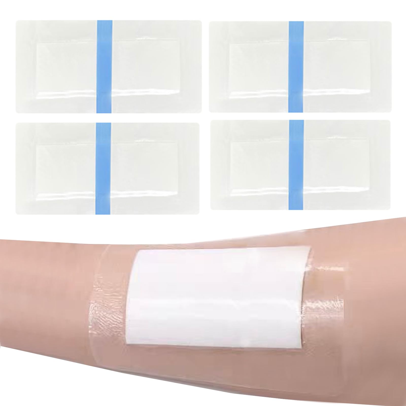 Lot de 10 patchs imperméables avec coussinets de gaze absorbants, pansements pour plaies, protection post-chirurgicale