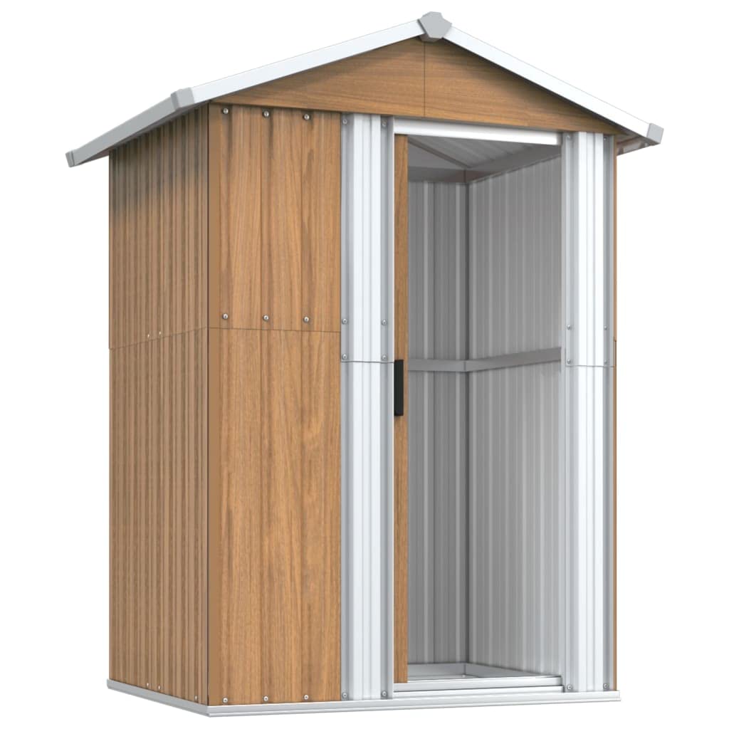 Abri de Jardin Marron 126 x 97,5 x 177 cm en Acier galvanisé,Maison & Jardin,Pelouses & Jardins,Vie en extérieur,Structures extérieures,Cabanes & abris de Jardin,316236
