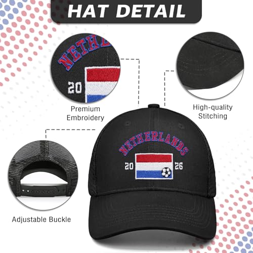 Image of Adjustable State Flag Trucker Hat Mesh Baseball Cap with Embroidered Patch for Men Women
