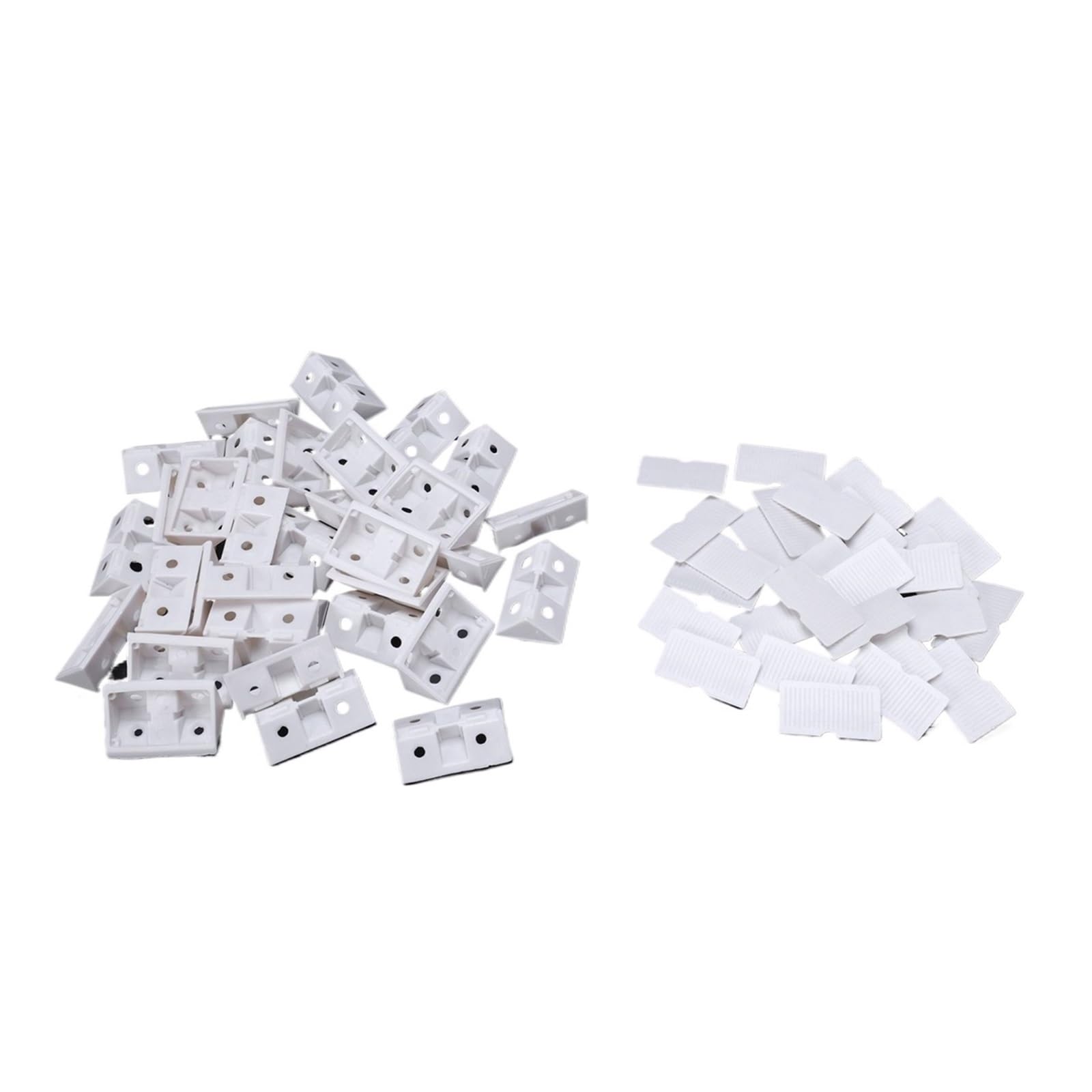 Corner Braces Brackets 60Pcs White 90 Degree Corner Braces for DIY Cabinet and Indoor Shelf Assembly