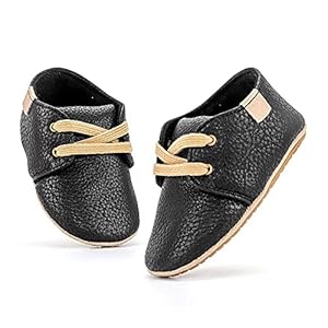 MrToNo Krabbelschuhe Leder Lauflernschuhe Mädchen Babyschuhe 0-6 Monate 6-12 Monate 12-18 Monate Weiche Lederpuschen Lernlaufschuhe Baby Hausschuhe Größe 17-22