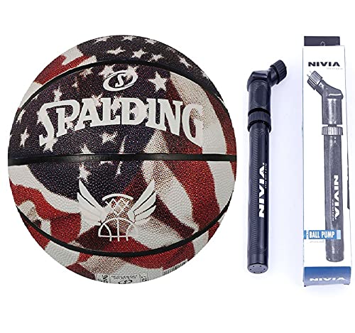 Ballon de basketball Spalding taille 7 résistant avec pompe incluse