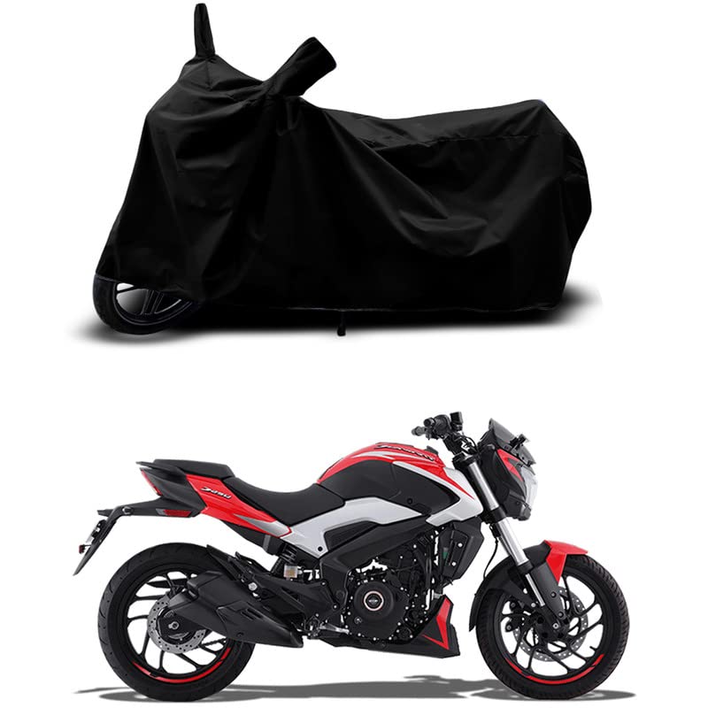 Image of 100% Scratchproof /UV-Rays /Heat Protection /Birds Dropping /Water Resistant /Dust Proof /Waterproof /Full Bike Scooty Two Wheeler Body Cover Compatible for Dominar 250 All Varients[Black]