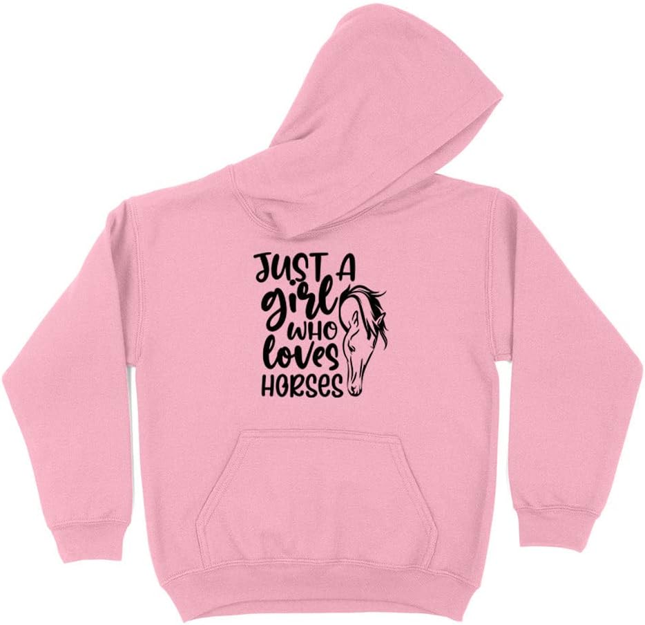 Just a Girl who Loves Horses Kids Hoodie Sweatshirt Youth
