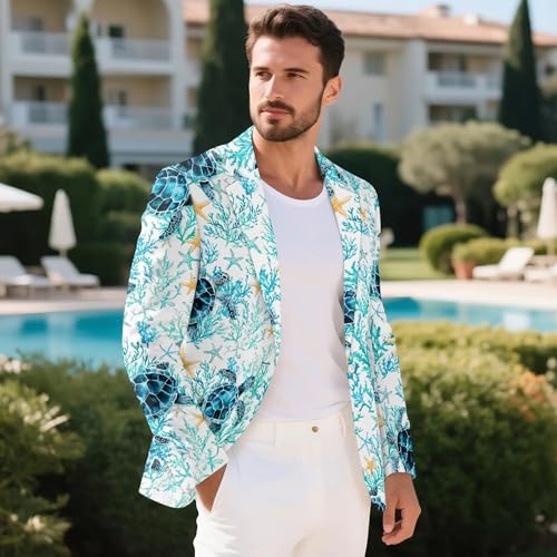 Men's Casual One Button Blazers Lightweight Suit Jacket Sports Coat with Pockets S - 5XL2