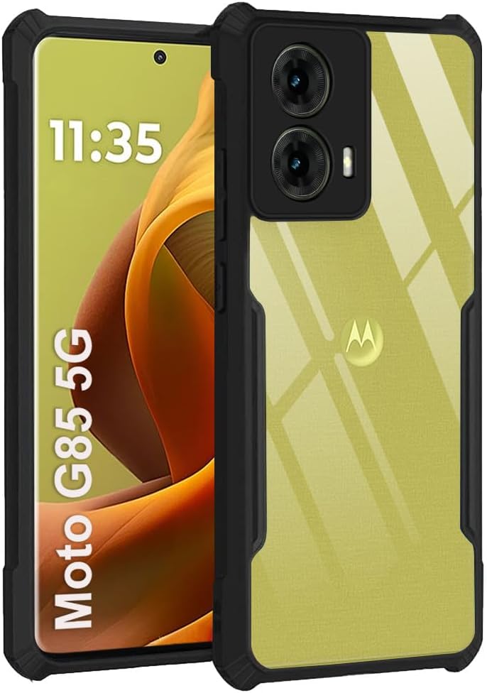 TheGiftKart PC,Thermoplastic Polyurethane Shockproof Crystal Clear Back Cover Case for Motorola Moto G85 5G|360 Degree Protection|Protective Design|Transparent Back Cover Case for Motorola Moto G85 5G