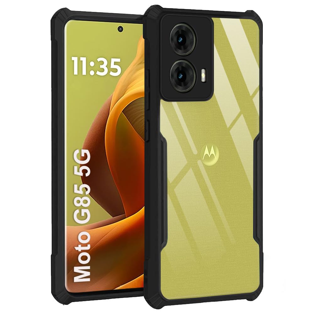 TheGiftKart Shockproof Crystal Clear Back Cover Case for Motorola Moto G85 5G | 360 Degree Protection | Protective Design | Transparent Back Cover Case for Motorola Moto G85 5G