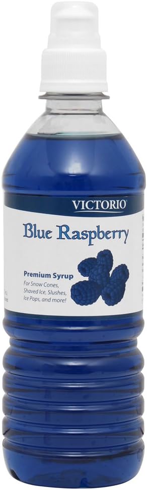 VICTORIO 16-Ounce Shaved Ice/Snow Cone Syrup, Blue Raspberry