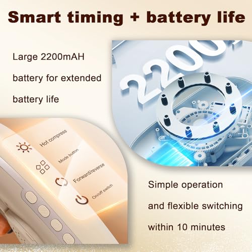 Masajeador eléctrico abdominal y estomacal SHAHRYAR, cinturón masajeador para abdomen y estómago con motor potente, función de calentamiento, masaje hacia adelante y hacia atrás, para gases y cólicos menstruales miniatura 5