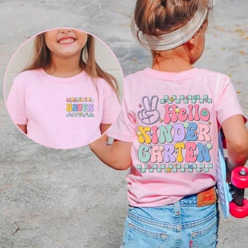Hello Kindergarten Outfit Girl Custom Name - Kindergarten Outfits for Girls - First Day of Kindergarten Shirt for Girls - Girls Kindergarten Shirt2