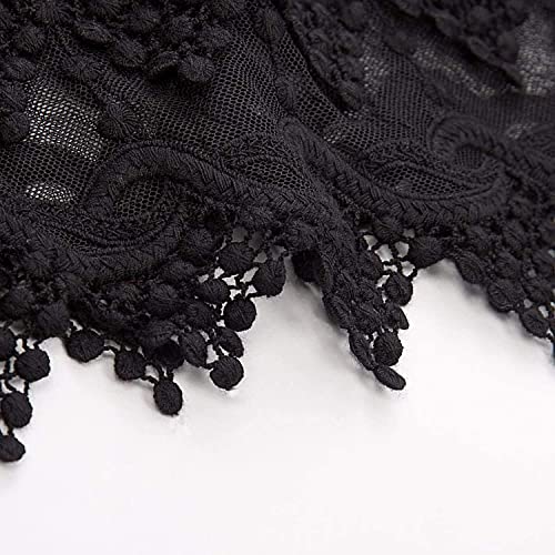 Image of Vanrose Jan Womens Lace Shirt Extender See Through Lace Underskirts Layering Half Slip Clothing Accessories