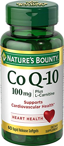 Nature's Bounty CoQ10, Supports Heart Health, 100mg Plus L-Carnitine, 60 Softgels Nature's Bounty CoQ10, Supports Heart Health, 100mg Plus L-Carnitine, 60 Softgels