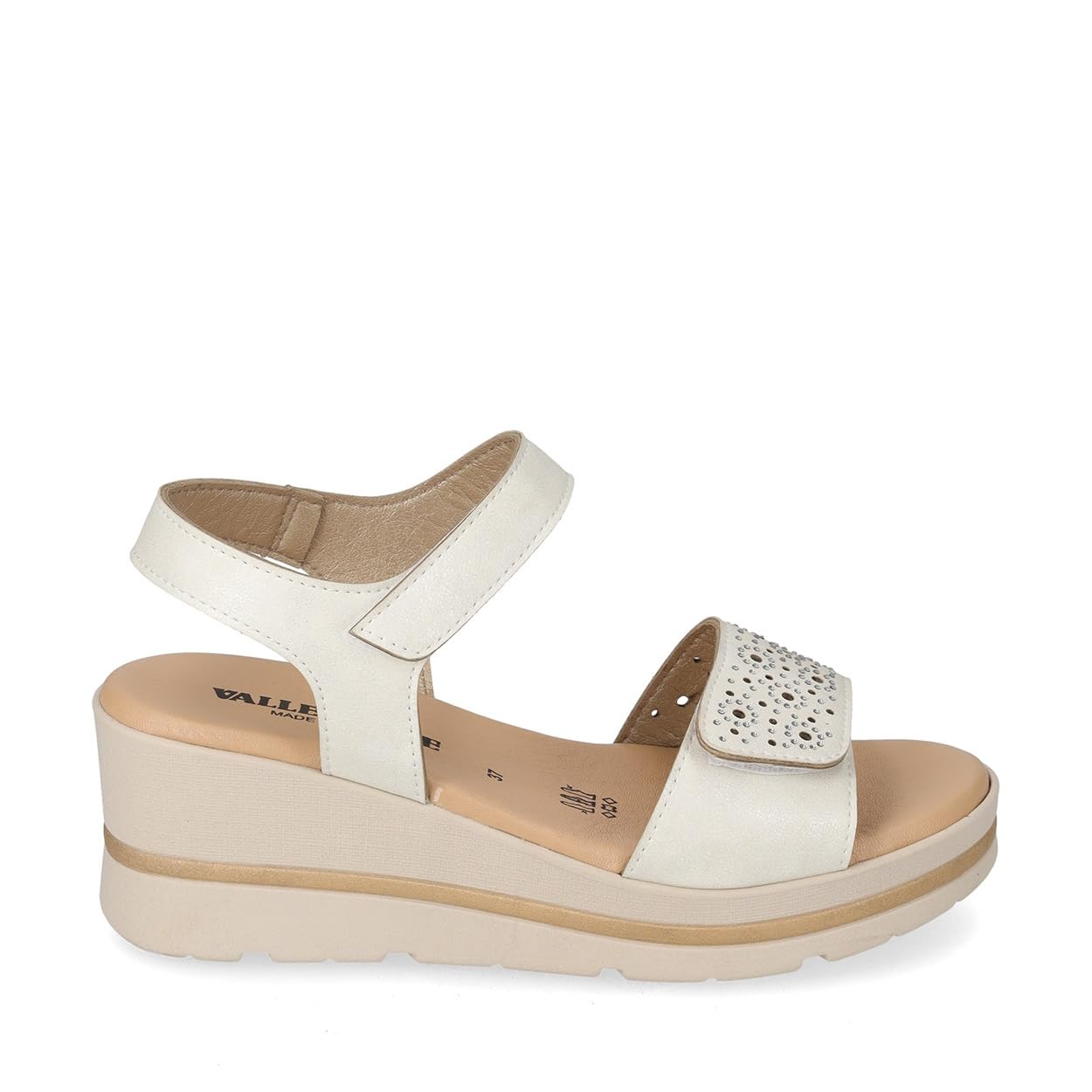Valleverde Sandali Donna 55582 Pelle Avorio o Nero