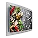 Produktbild Kreative Feder Frische Küche Wanduhr 3D XXL Designer leise Funk Motiv Funkuhr Wandbild modernes Design WAA119FL (80x40 cm leise Funkuhr)
