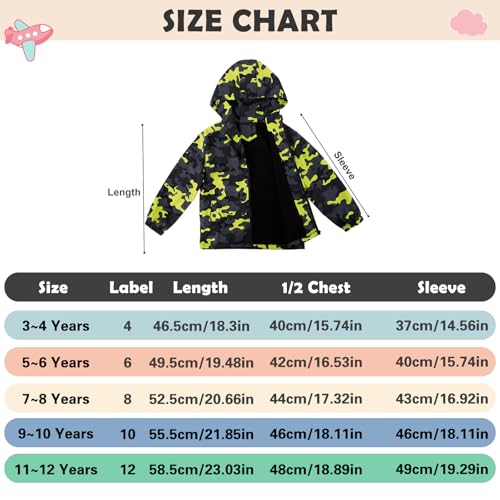 Image of ESTAMICO Boys' Fashion Fleece Jackets Kids Winter Hooded Coat Windproof Rain Resistant Windbreaker