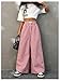 SOLY HUX Girl's Plaid Gingham Baggy Pants Elastic High Waisted Wide Leg Long Pants Trousers Red Plaid 8Y