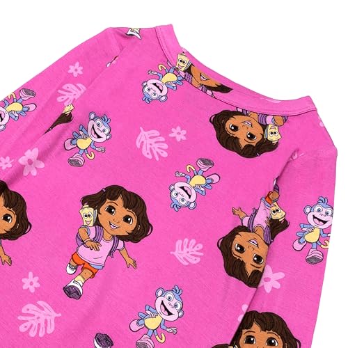 Image of Nickelodeon Girls' 2-Piece Snug-fit Viscose Pajama Set, Soft & Cute for Kids, 2T