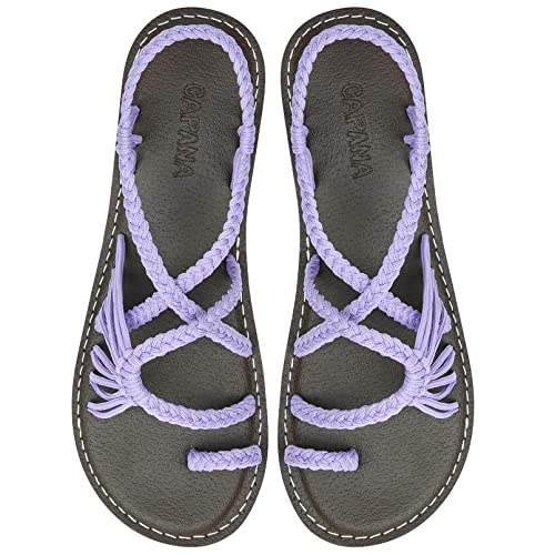 Capana (8 Woven Women's Flat Sandals - Casual Bohemian Rope