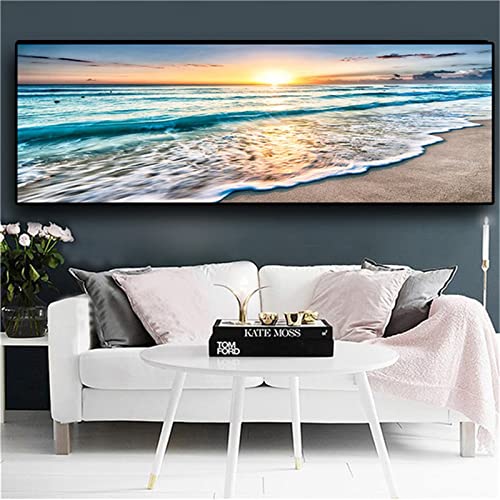 Peinture diamant 5D grand format pour décorer votre salon avec un paysage marin