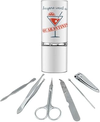 Anyone Want a Quarantini Stainless Steel Manicure Pedicure Grooming Beauty Care Travel Kit