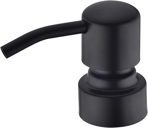 Miniatura 6 de Dispensador de jabón de cocina negro mate, dispensador de jabón líquido de baño con bomba de acero inoxidable a prueba de óxido, botella de vidrio