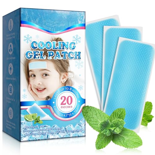 Kühlendes Fieberpflaster für Kinder und Erwachsene, 20 Blatt...