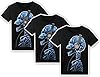 SOOOEC LED T-Shirt Sound Activated Equalizer T Shirt Up for Halloween EDM Party Hiphop Cosplay Concert Costume Birthday Gift(Skull), Black, M #2