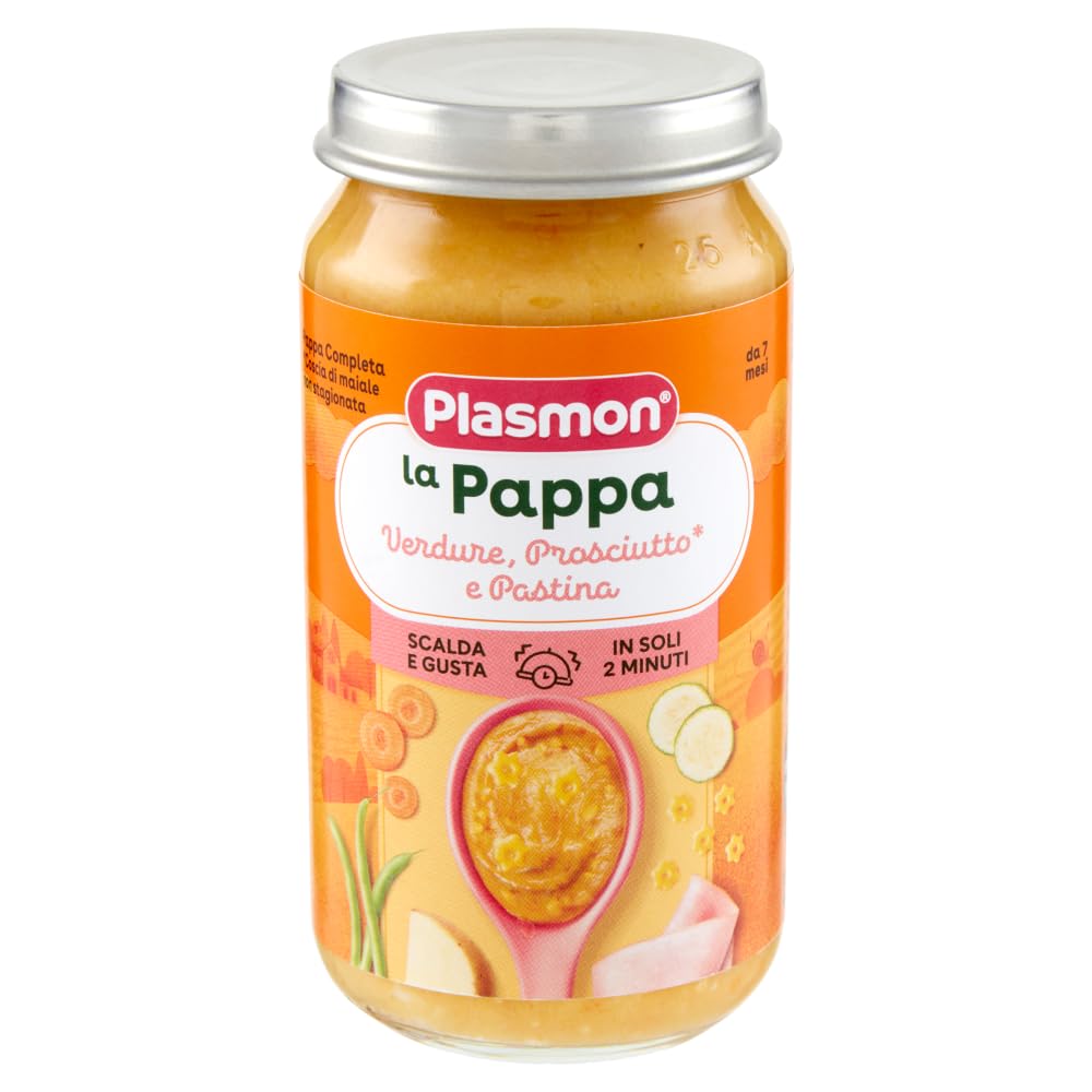 Plasmon La Pappa Verdure, Prosciutto e Pastina la Pappa Gemüse, Schinken und Pastina 6x200 g+ Italian Gourmet Polpa di Pomodoro 400g