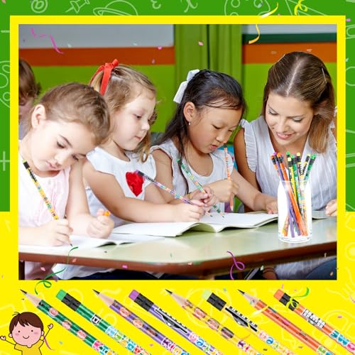 Spakon 48 lápices de grafito para niños jardín de infantes miniatura 3