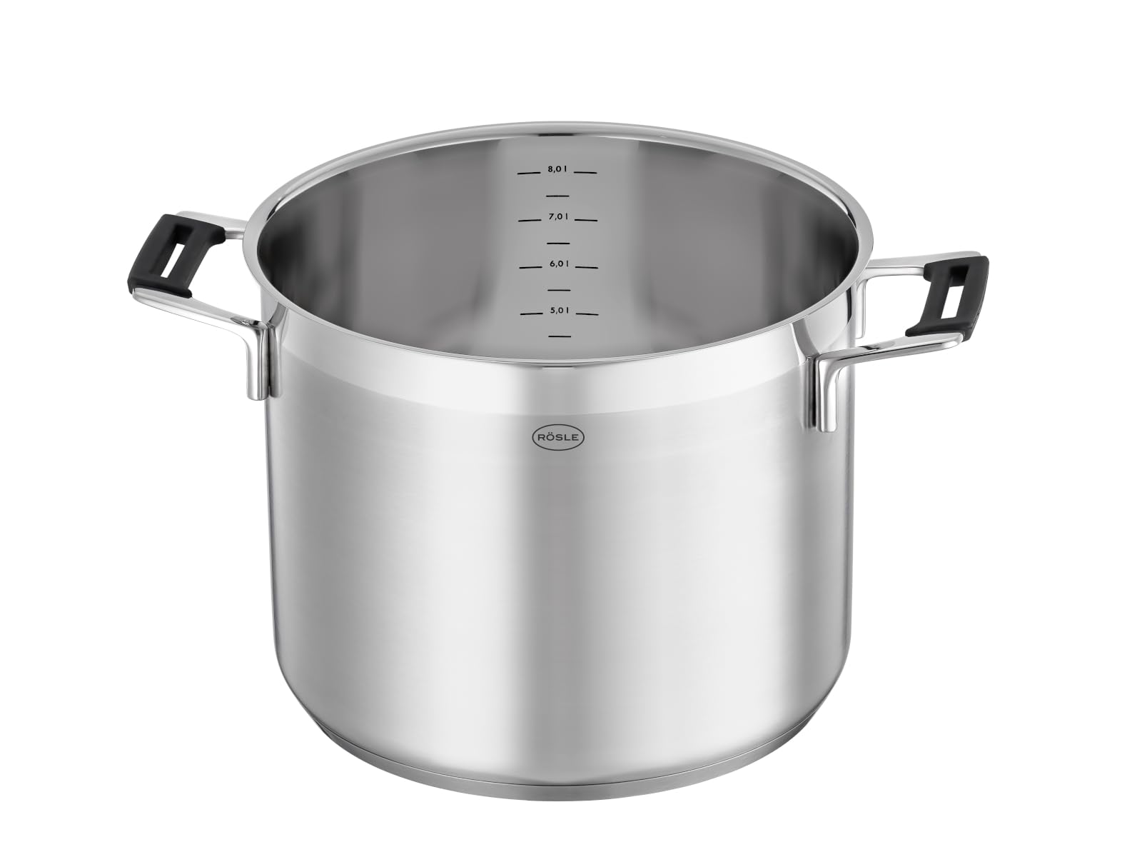 RÖSLE SILENCE PRO garnek do warzyw i zupy, uniwersalny garnek ze stali nierdzewnej 18/10, 24 cm, szklana pokrywka, skala wewnętrzna, nadaje się do kuchenek indukcyjnych, nadaje się do